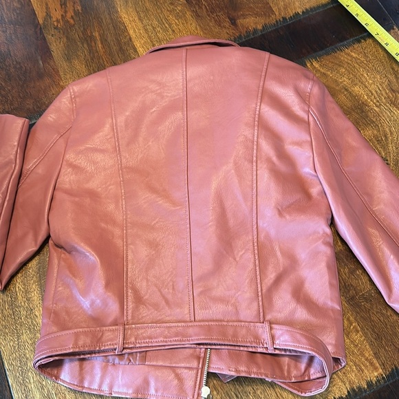 Love Tree PU moto jacket Dusky pink as new condition. Size Med. - Picture 5 of 7